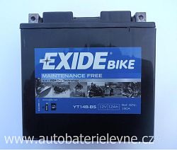 Motobaterie EXIDE Maintenance Free 12Ah, 12V, YT14